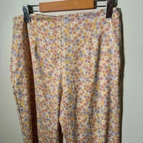 Zara floral flare boho pants L - Picture 3 of 6